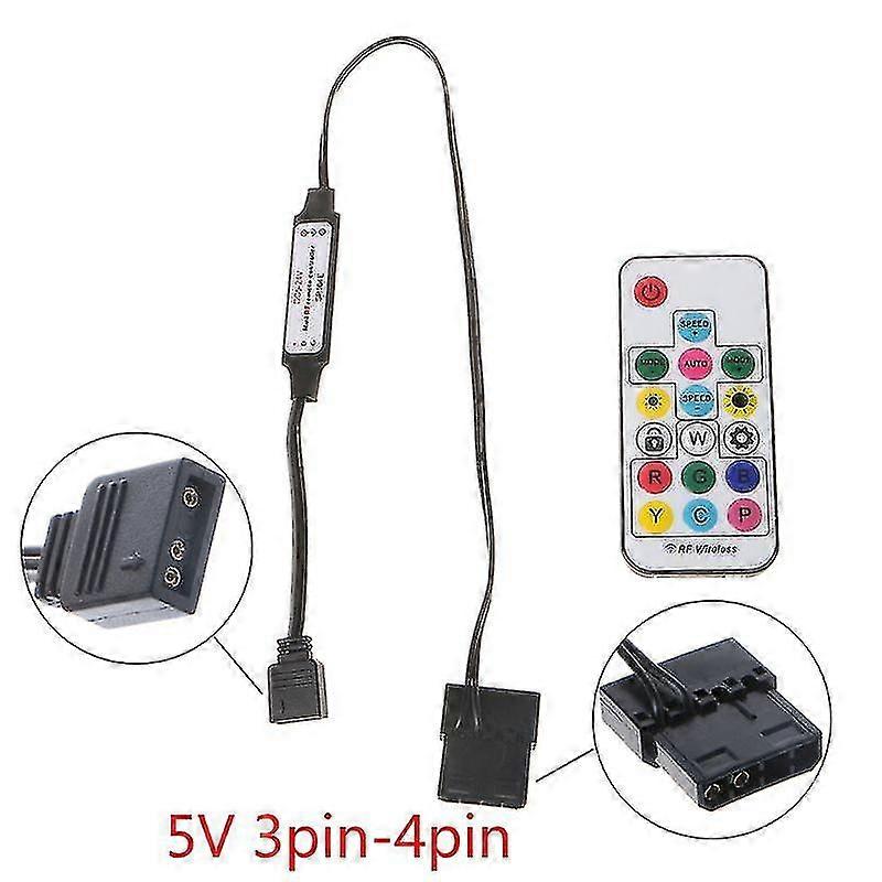 Rgb Controller Rf Wireless Remote Control For Case Led Light 3pin 5v/4pin 12v Red