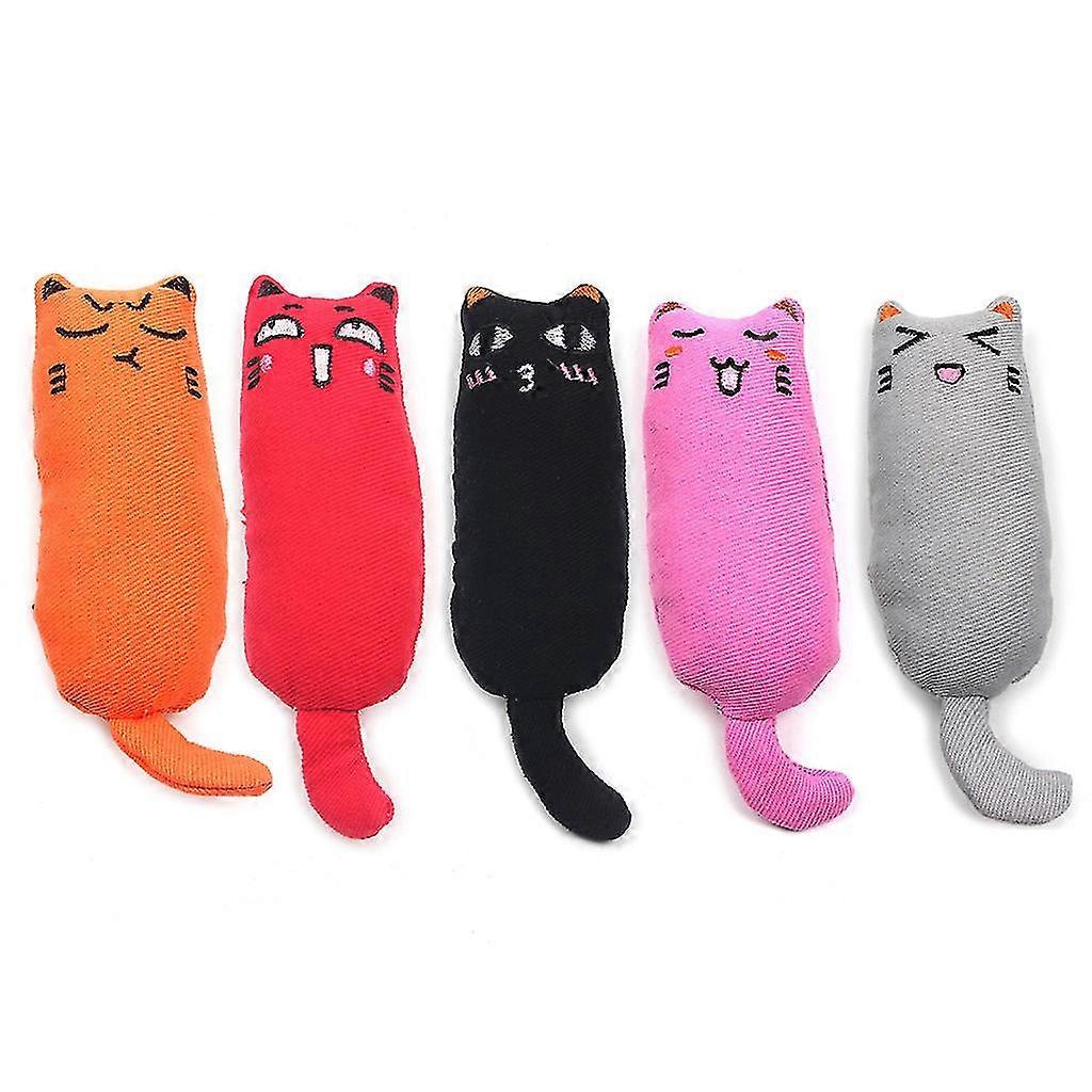 5 Pieces Interactive For Cat Toys Catnip Filled Plush For Cat Toy Stuffed Chew T
