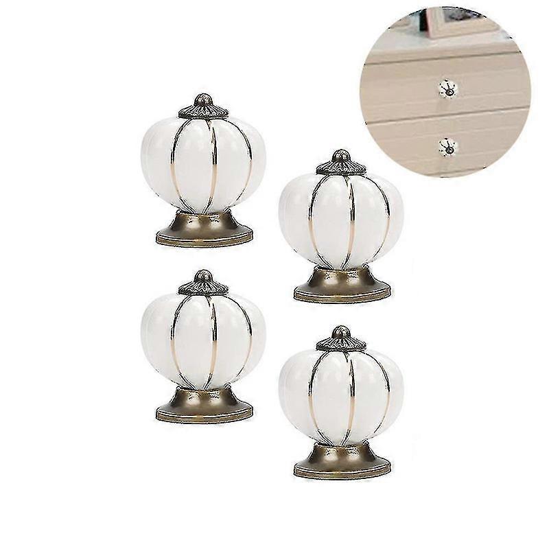 4pcs Pumpkin Handle Single Hole (white)