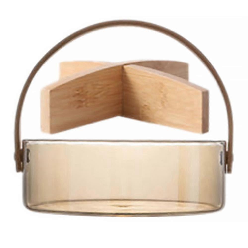 Glass Serving Tray With Handle Candy Storage Basket Compatible With Home Decor 2