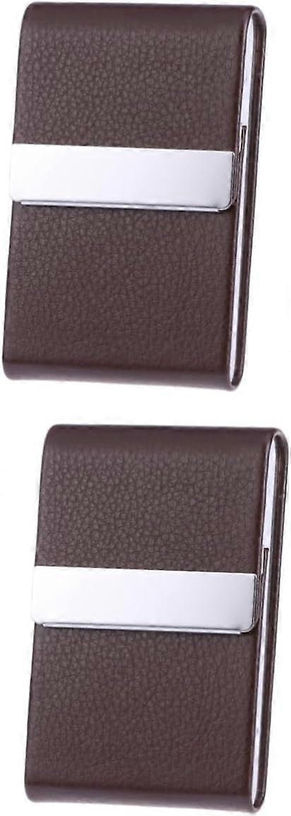 2pcs Cigar Case Bag Portable Cigarette Case Pink Cigarette Case Women Cigarette Case Leather Cigarette Case Portable (Color : Brown)