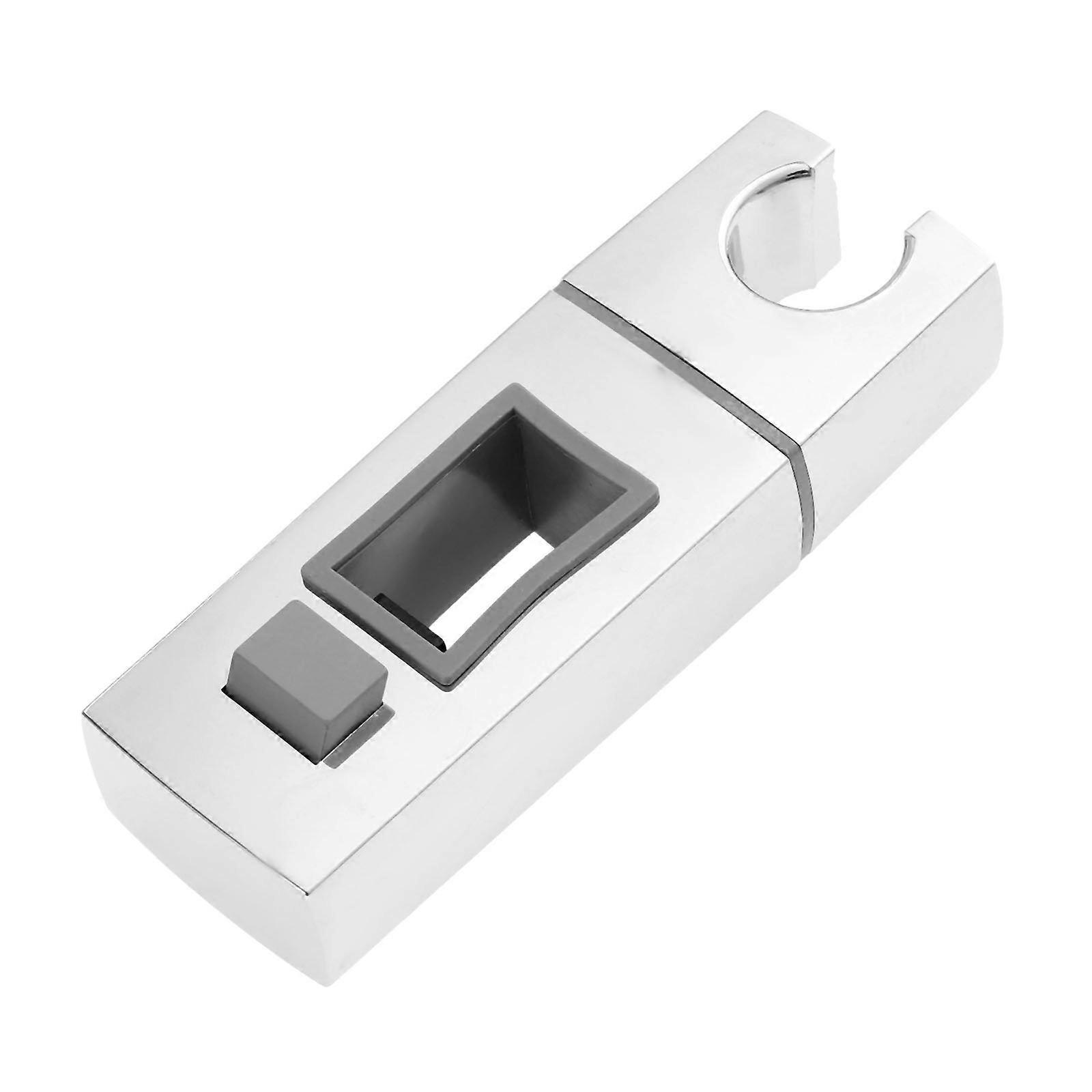 Sliding Shower Head Holder for Rail-18 x 30mm-Rectangular, Square Replaceable Handheld Shower Holder, ABS Chrome Shower Head Holder for Bathroom