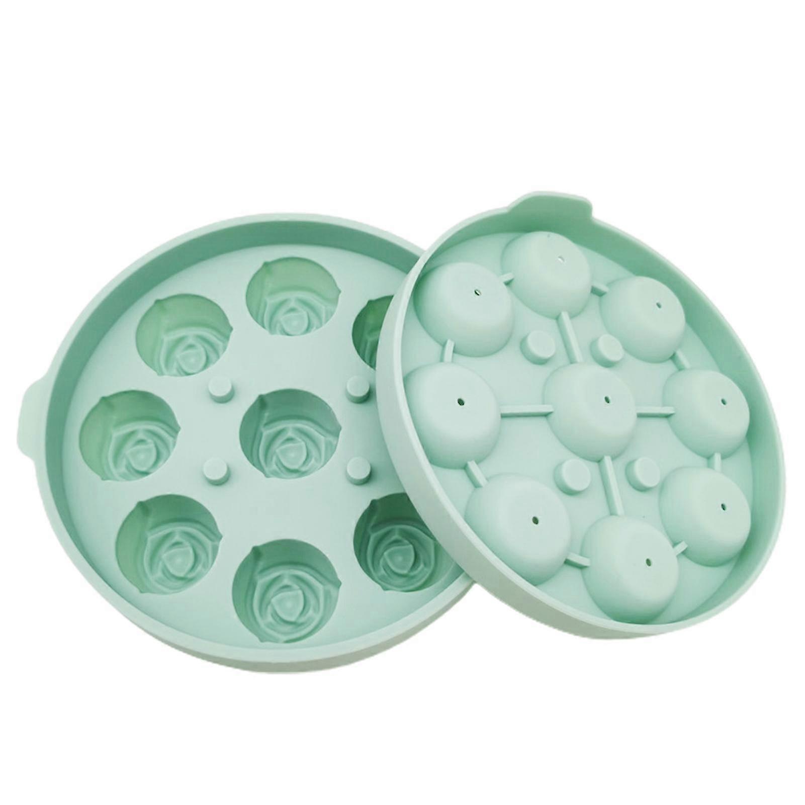 3d Silicone Rose Shape Ice Cubes Tray Multipurpose Diy Ice Ball Stencil