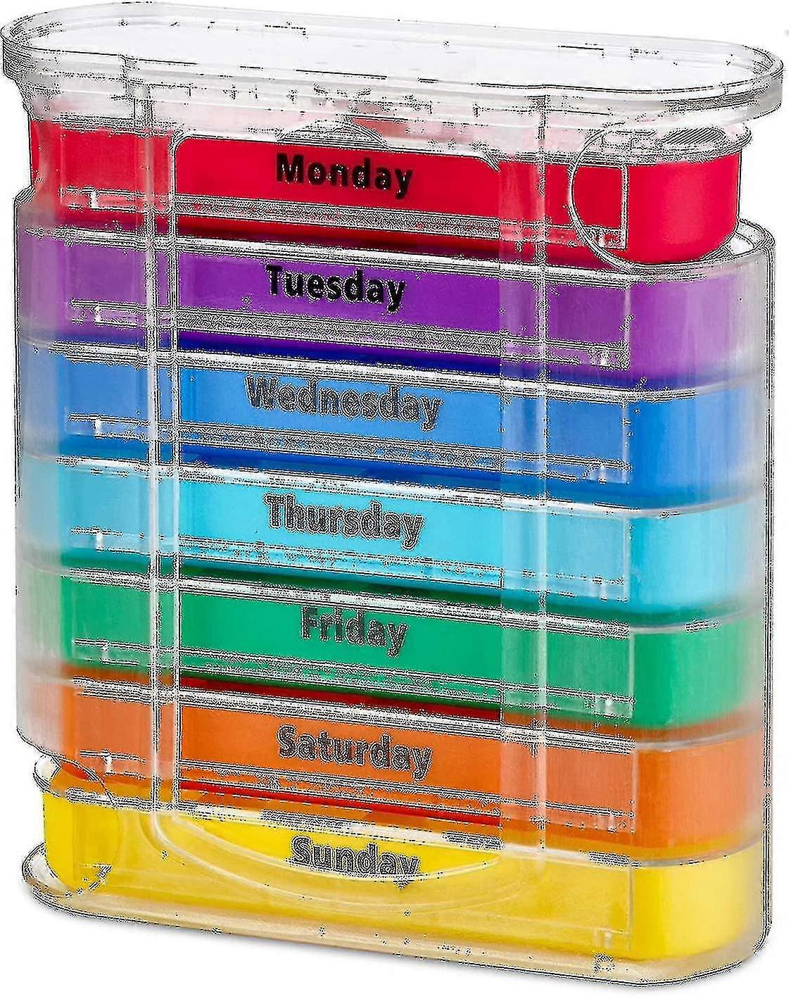 Weekly Pill Organizer, Four Times-a-day, 1 Dispenser With Stackable