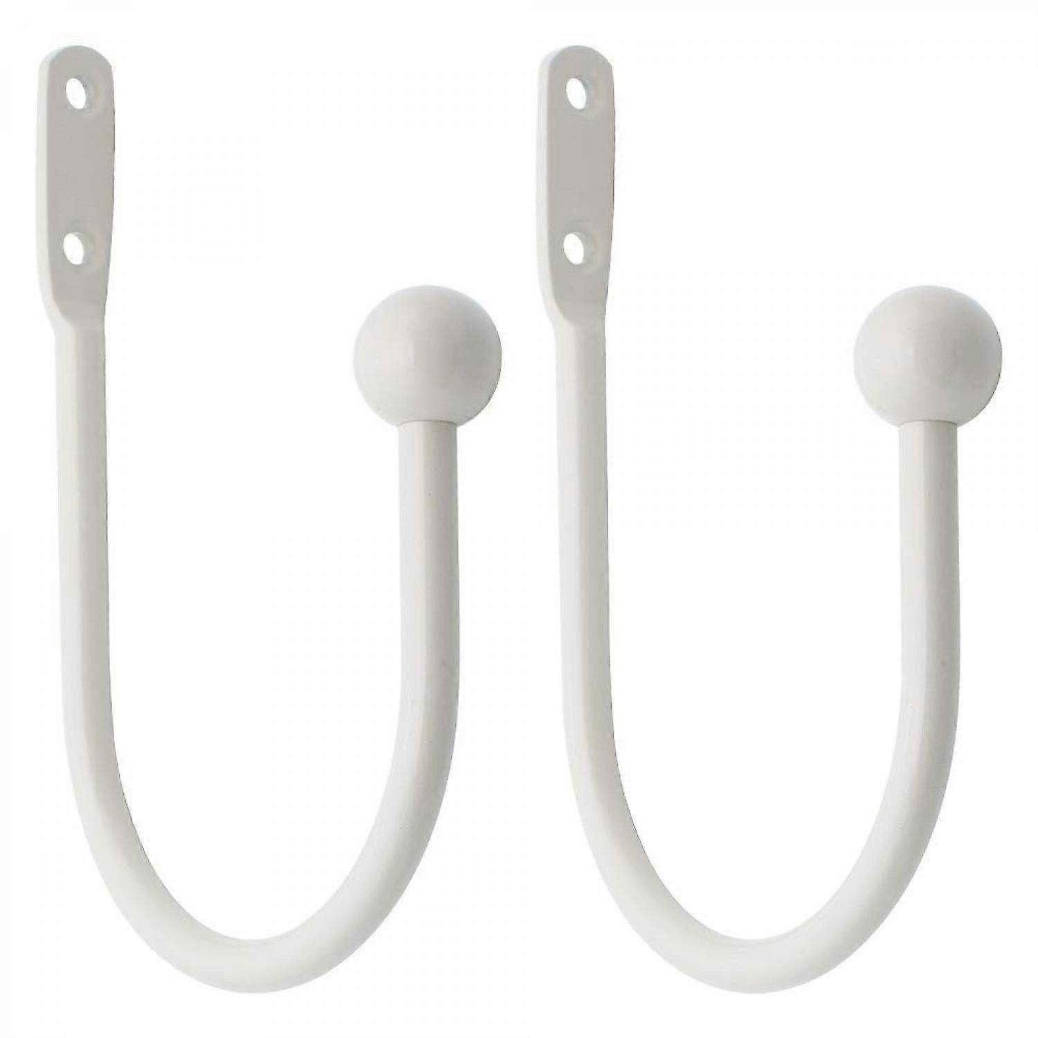 2 Pack White Curtain Brackets Fixers Curtain Brackets
