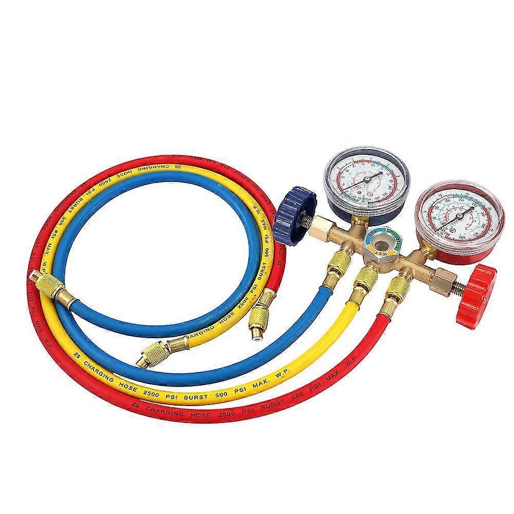 Refrigerant Gauge Set With Hose Hook Air Conditioner Tool For R12r22 R404a R134a Air Conditioner Refrigeration
