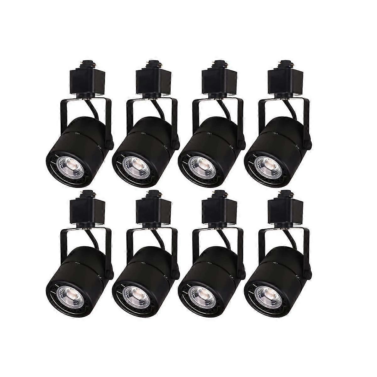 10w Dimmable Led Track Light Head,cool White Adjustable Tilt Angle Track Lighting Fixture Black Fin