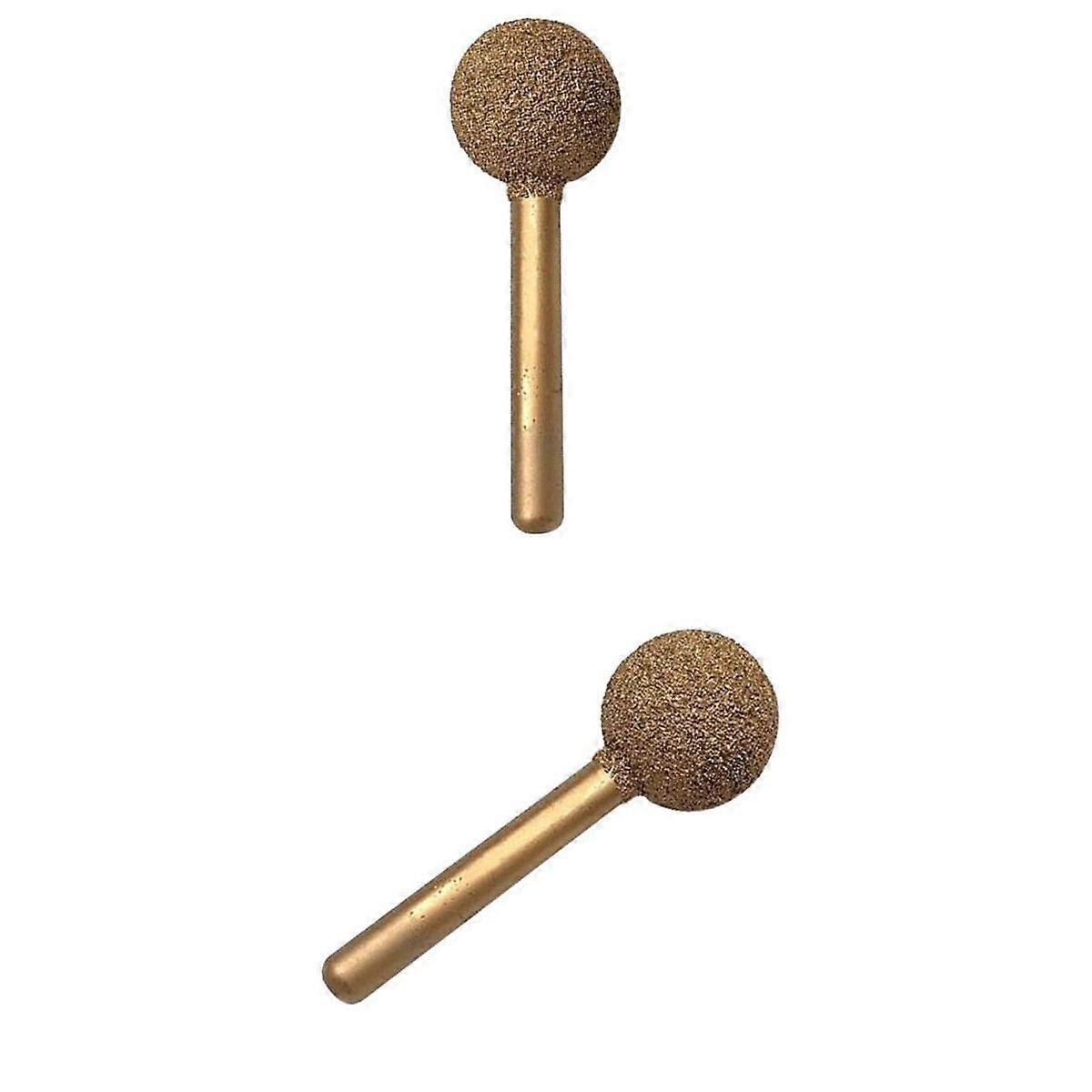 2 Pieces Round Ball Shape Diamond Grinding Head Drill Bits Rotary Tool