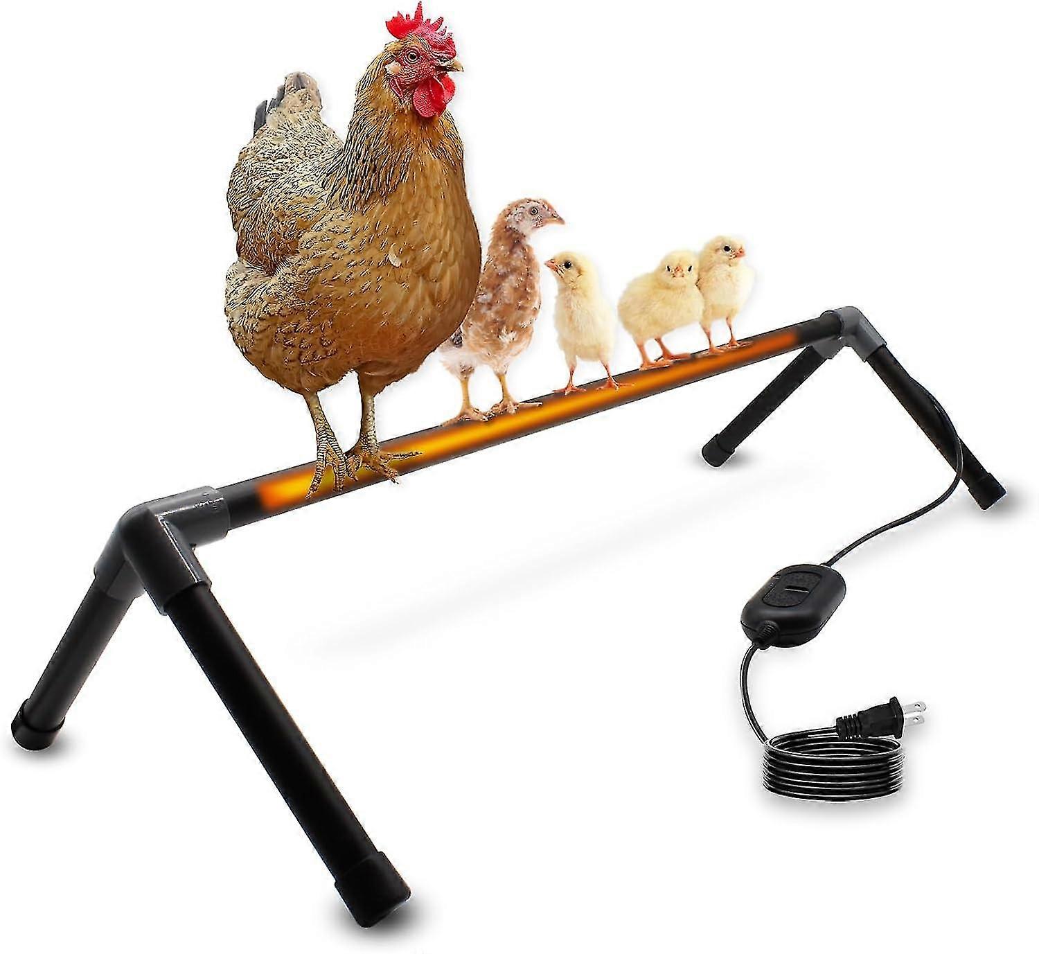 Heated Chicken Perch Warming Chicken Heater For Chicken Coops, Prevents Frozen Chicken Toes, Chicken Coop Accessories, Safe Alternative To Chicken Coo