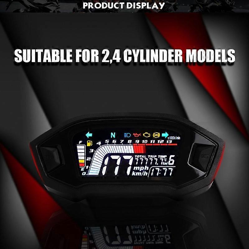 2022 New Adjustable Digtal DisplayThermometer Speedometer Universal Motorcycle Instrument Motorcycle Modification Tool~29032