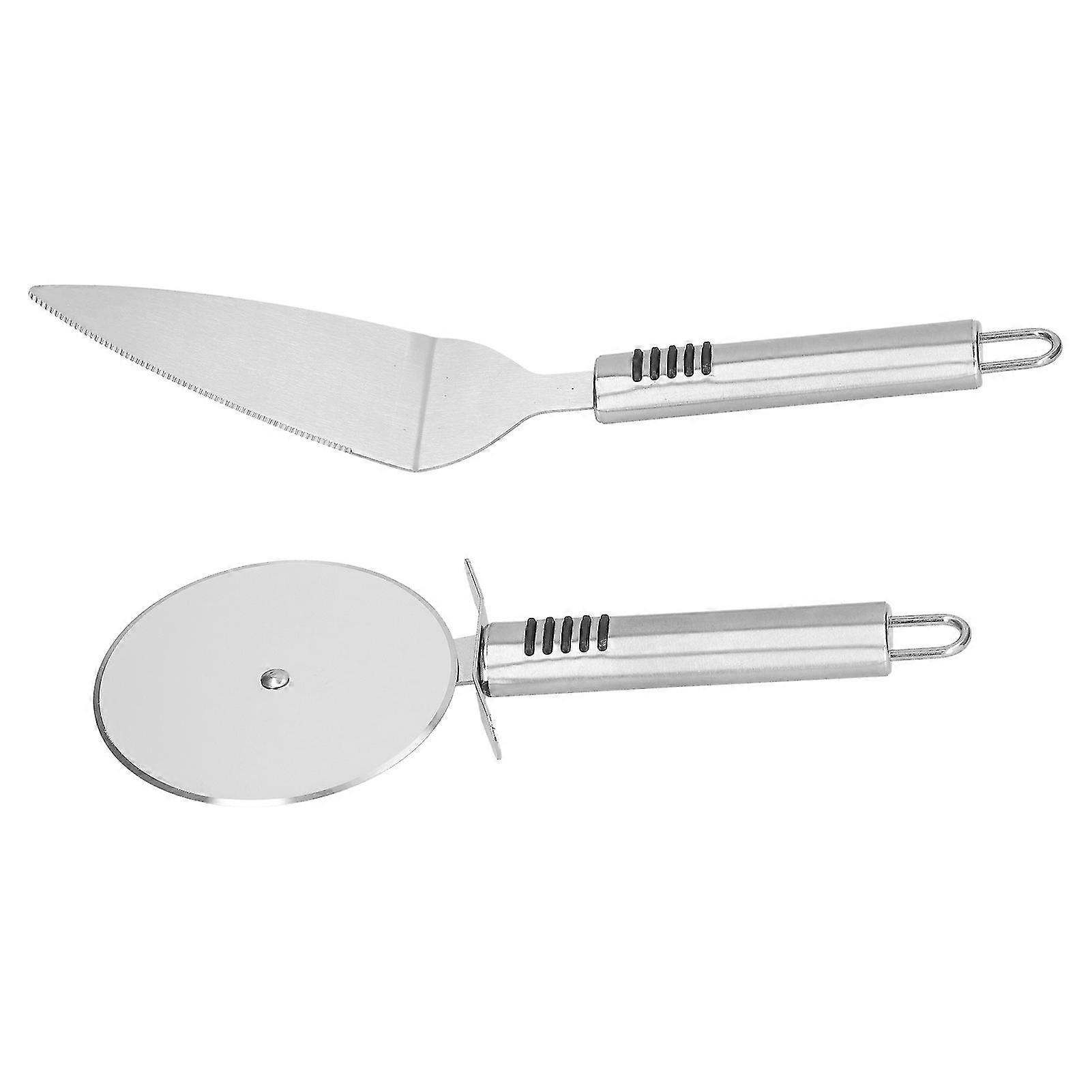 Stainless Steel Pizza Cutter Set - 2PCS, Ergonomic Handle, Polished Blade