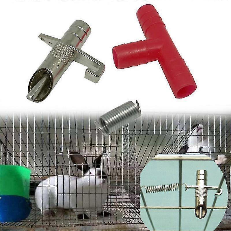 2 Sets Of Rabbit Automatic Nipple Water Feeder For Rodents Waterer Rabbit Nipple Drinking Tools Drinkers For Rabbits