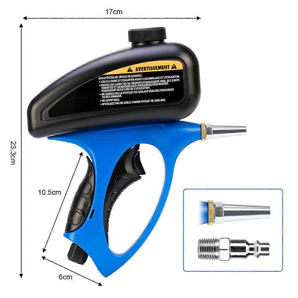 Anti-rust Sandblaster Handheld Pneumatic Sand Blasting Machine Glass Tombstone Sprayer Sandblasting Machine with Small Nozzle