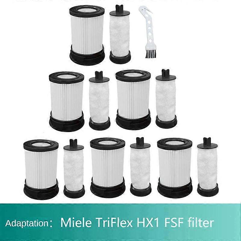 6 stk vaskbart filter for Miele Triflex HX1 FSF 11385020 9178017731 rengjøringsmiddel ekstra rengjøringsfilter