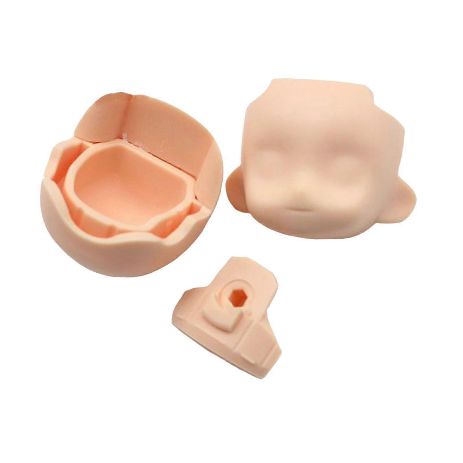 Clay Doll Head Blank Face Back of Head Set Creative Mini Doll Body Parts Set Style A