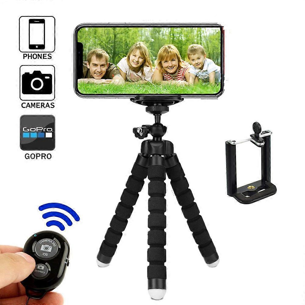 Tripod for mobile phone, mini tripod for smartphone and camera, tripod with Bluetooth remote control