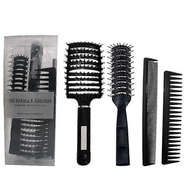 Four-piece Hairdressing Large Curved Comb Rib Comb