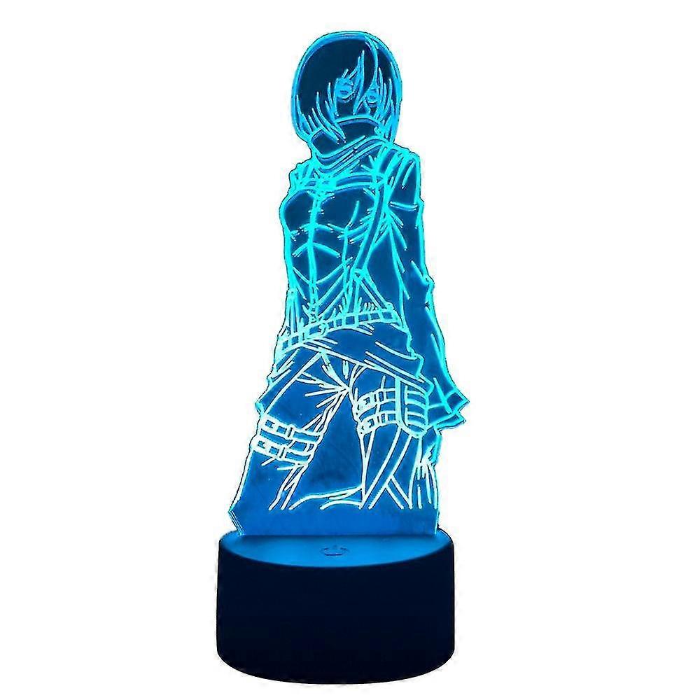 En T Mikasa Ackerman Figura Luz Nocturna