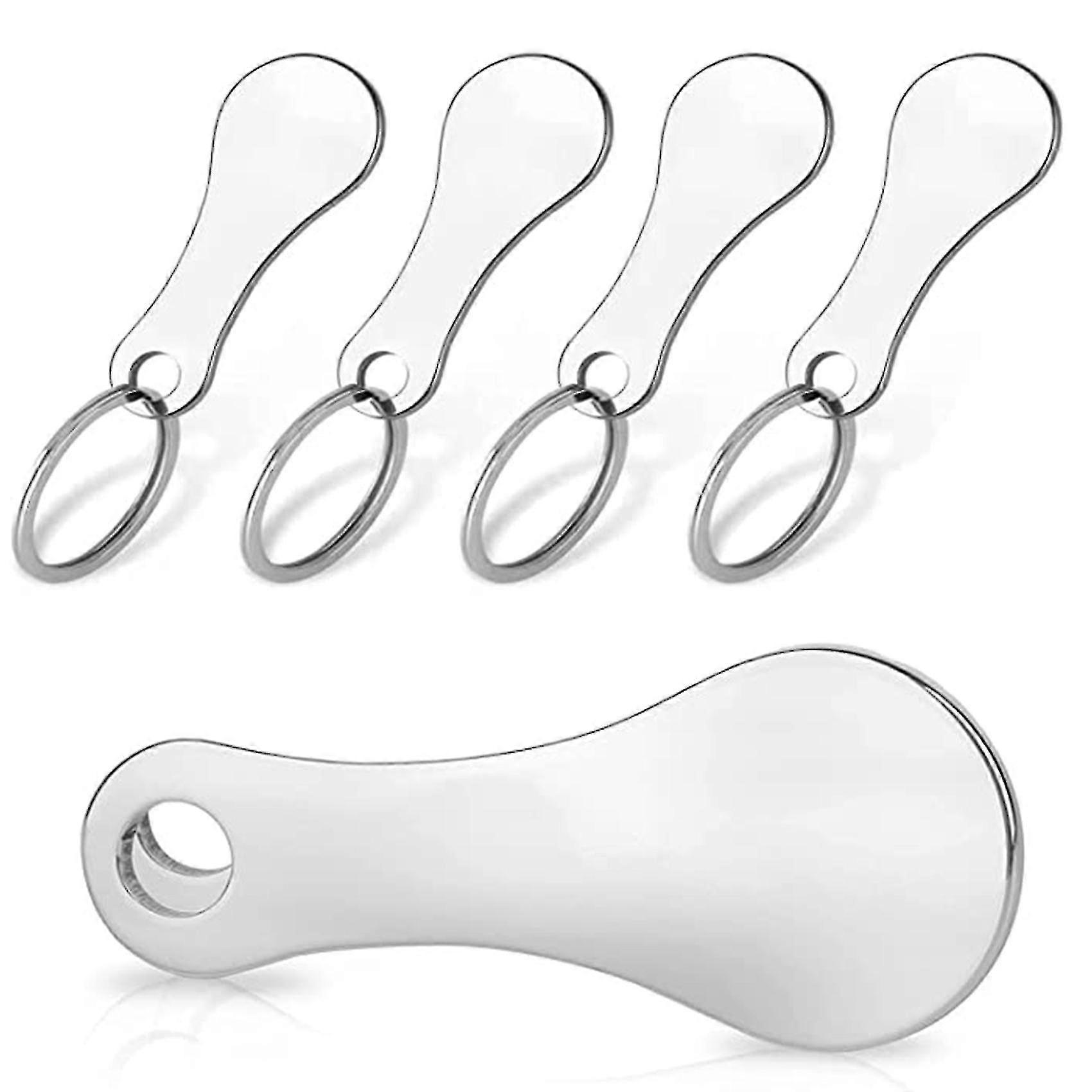 10 Pieces Of Stainless Steel Shopping Trolley Remover-shopping Trolley Token As Key Ring-can Be Det