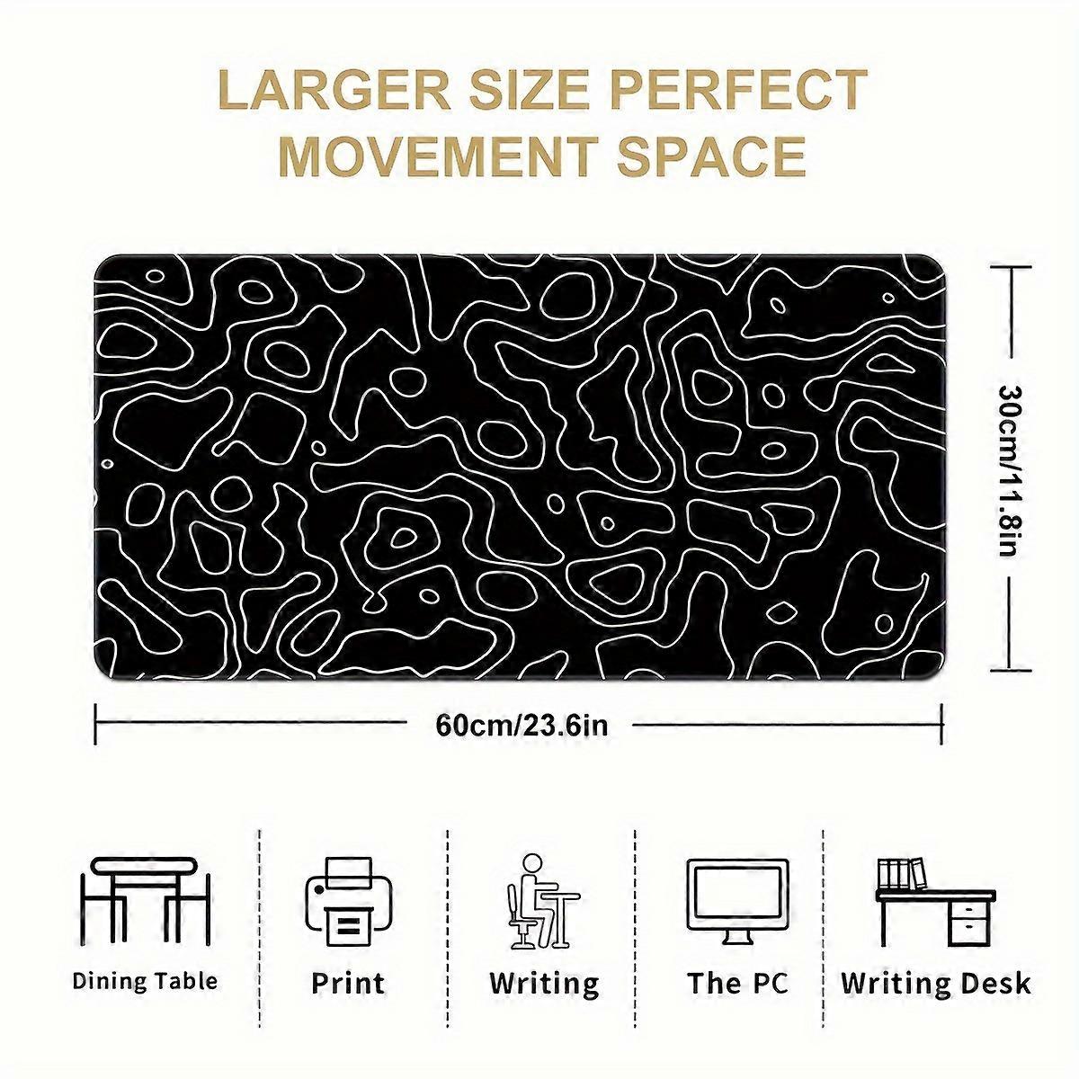 1pc Oversized Gaming Mouse Pad - Non-Slip, Washable, and Thickened Desk Mat for E-Sports and Computer Use