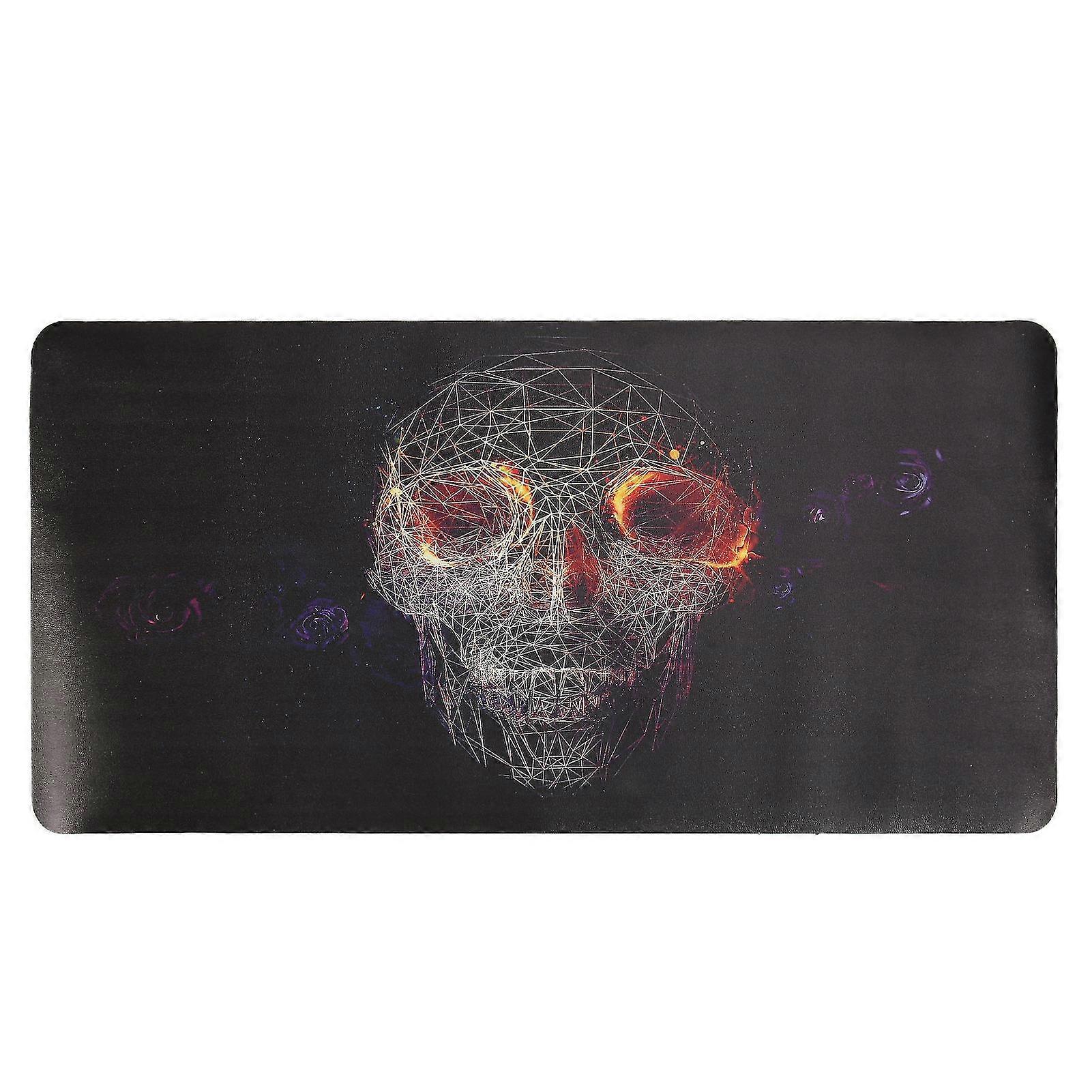 Skull Rose Pattern Mouse Pad - Large, Stable Sliding PC Mat for Office and Home Use