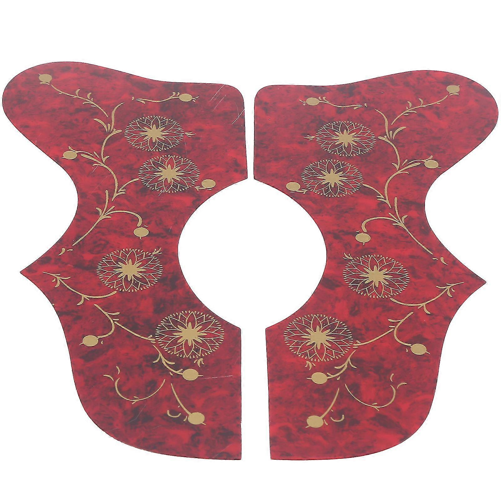 2Pcs Red Guitar Pickguard Anti-Scratch Plastic Protection Plate