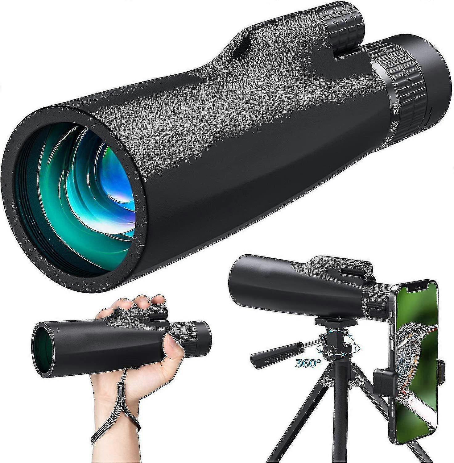 Bossdun 10-30x50 Hd Monocular Telescope, High Power Magnification Mono