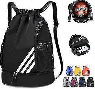 ماء الرباط على ظهره الرياضة حقيبة الصالة الرياضية مع مقصورة الأحذية ، ماء رسم سلسلة الظهر حقيبة للرجال والنساء