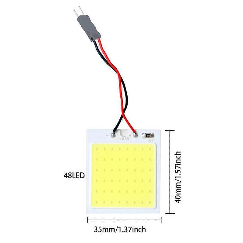 2~10PCS Interior Accessories 18/24/48 SMD T10 4W 12V COB Interior Panel LED car lights Lamp Bulb Dome car light Panel