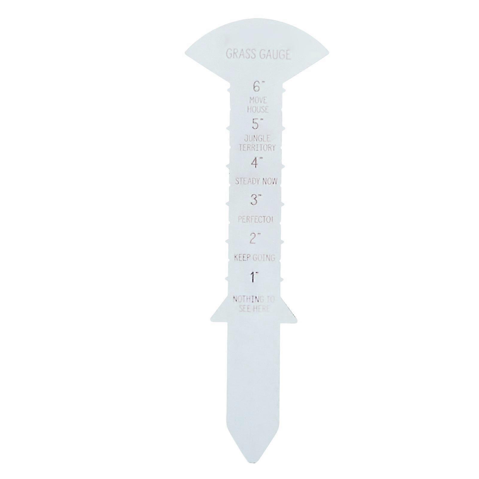 30cm Clear Height Measuring Ruler for Garden Lawn with Funny Text - Sturdy Iron Gauge