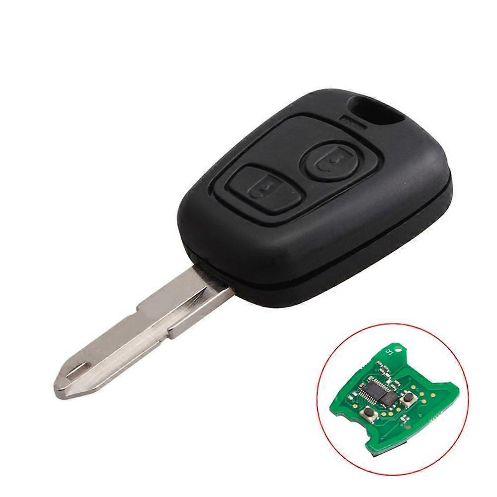 2 Buttons Remote Control Car Key Blade Key Fob Case Cover Controller For PEUGEOT 206 433MHZ With PCF7961 Transponder Chip