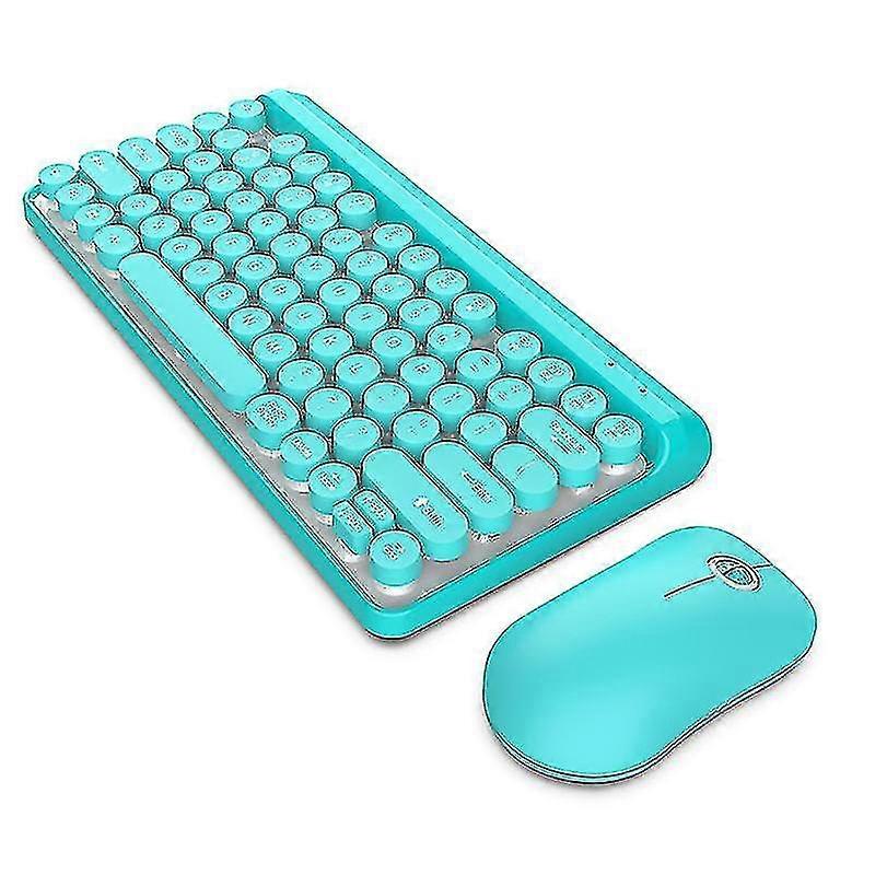 2.4g Wireless Multi-media Mechanical Touch Keyboard Mouse Set - Blue