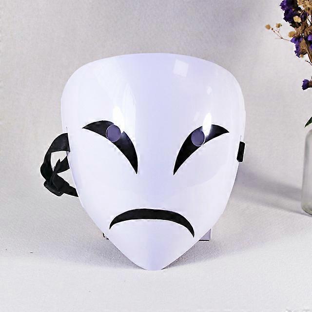 Halloween Black bullet PVC shadow mask dress grimace cosplay V - shaped clown plastic black mask prop party