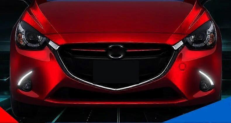 1 sæt DRL til Mazda 2 Mazda2 Demio 2015 2016 LED DRL Kørelys Dagslys Tågelygtedæksel gult signal