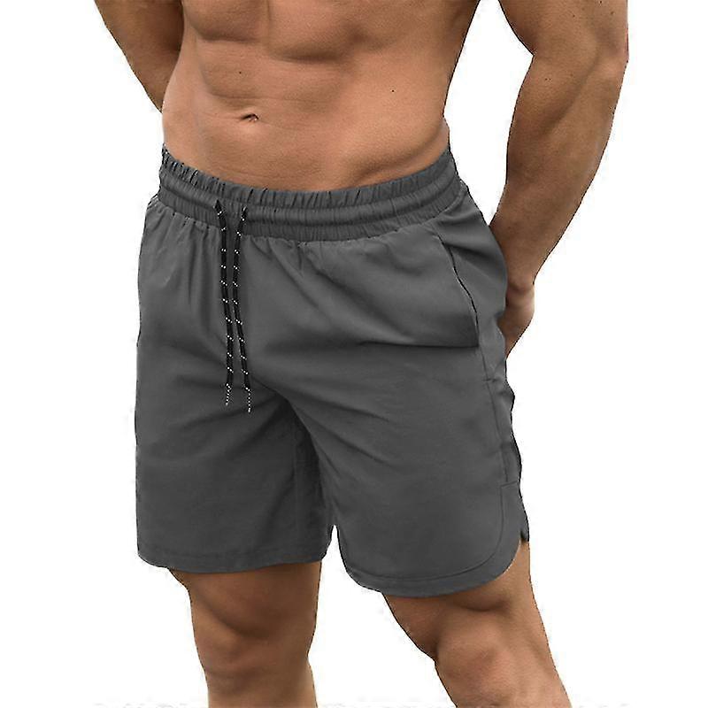 Mens High Waist Beach Shorts Casual Vacation Summer Short Pants Drawstring Bottoms