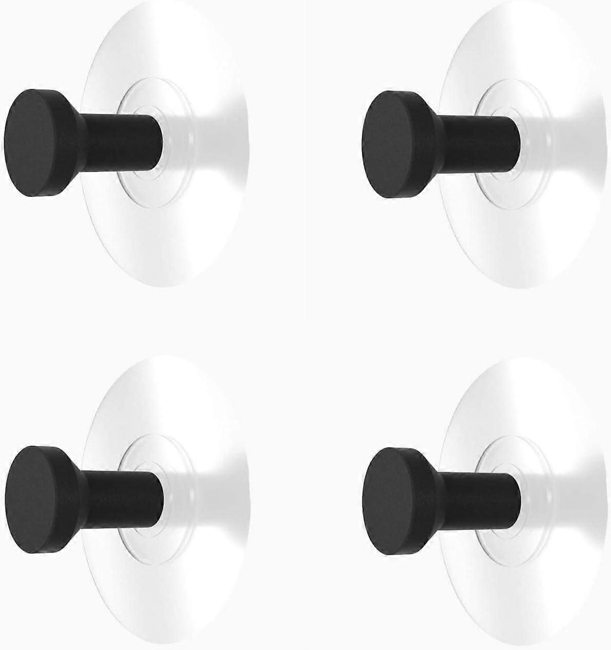 Sticky Hooks for Hanging 4 pcs Aluminum Sticky Hooks Stick On Hooks Cabinet Knobs Drawer Knobs Heavy Duty Adhesive Wall Hooks Bathroom Hooks Extra Str