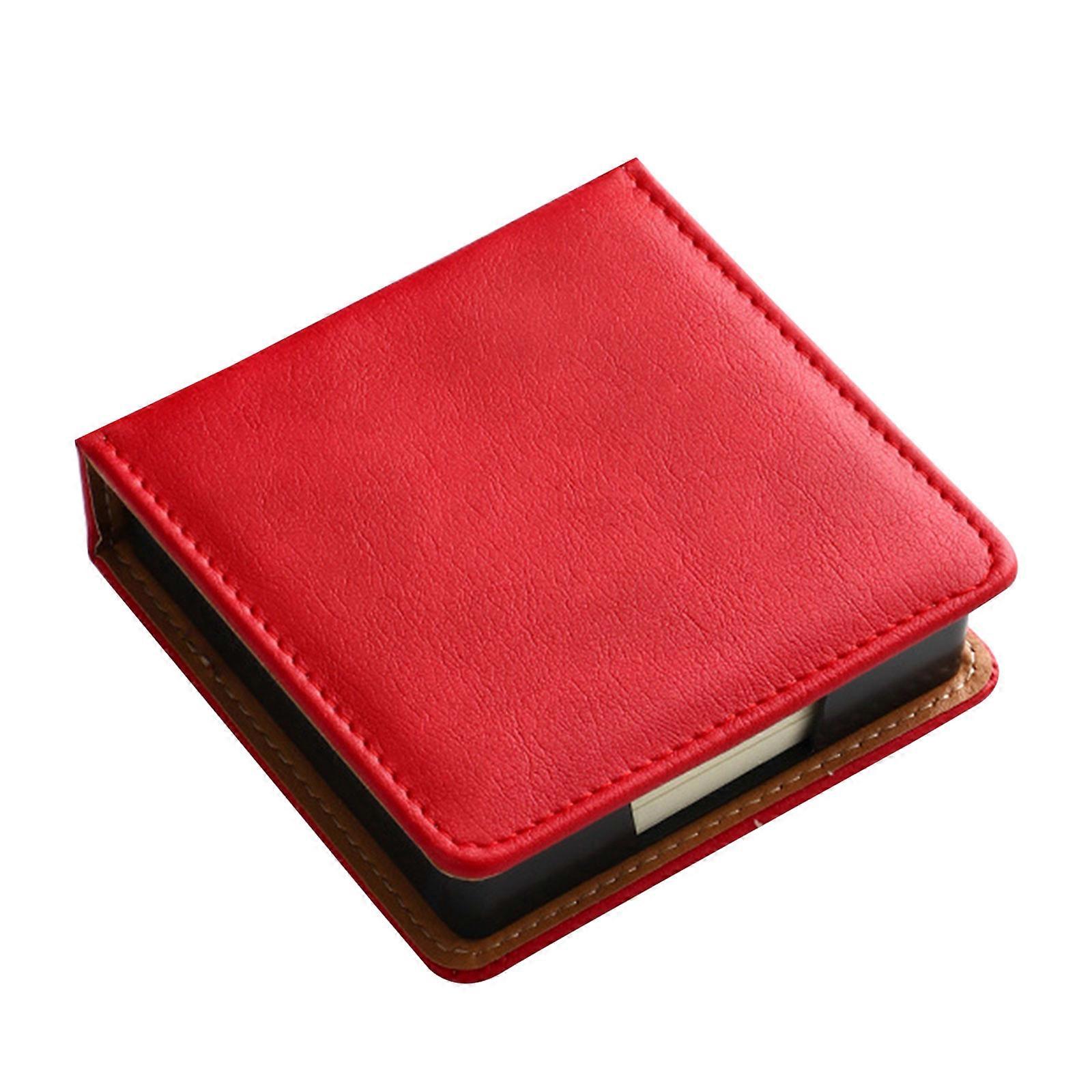 Memo Pad Dispenser Leather Name Card Organizer for Students Office Worker Child