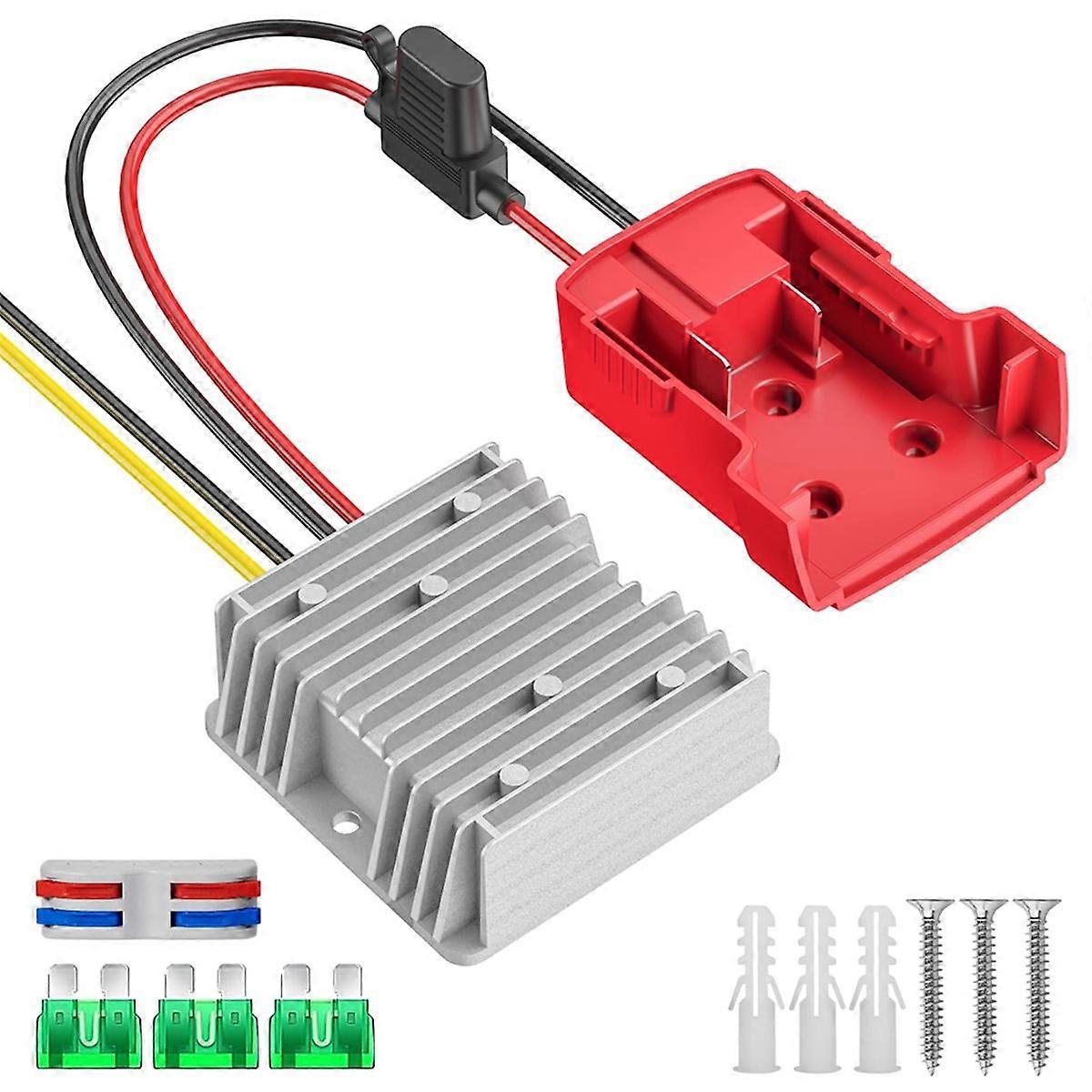 18V στο μετατροπέα 12V για τον προσαρμοστή μπαταριών τροχών δύναμης, ρυθμιστής μετατροπέων ΣΥΝΕΧΟΎΣ 12V 20A 240W Buck