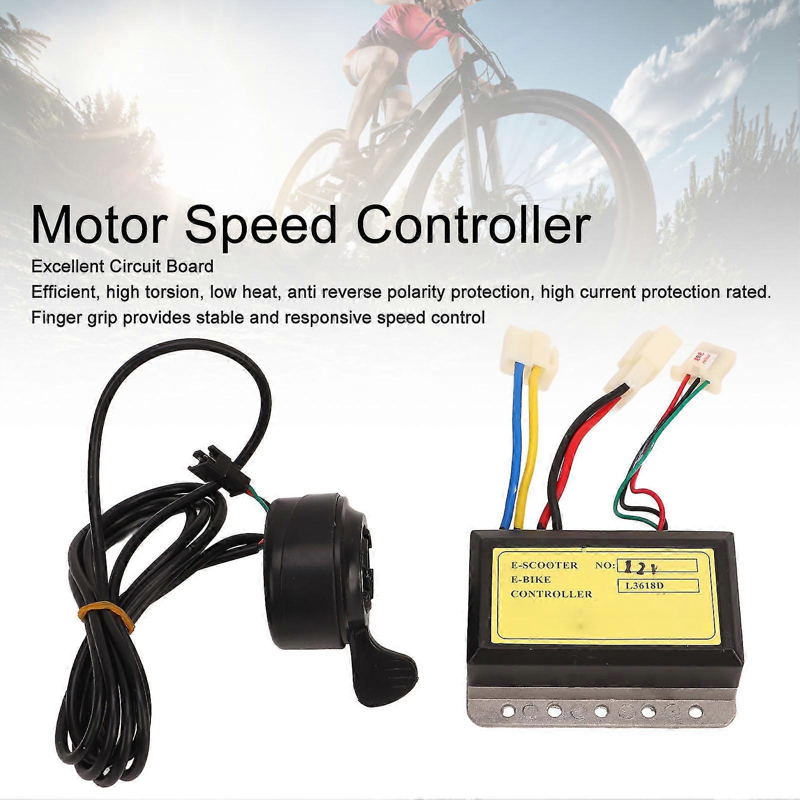 2pcs Set Dc Motor Speed Controller And Thumb Throttle Motorcycle Scooter Tricycle Speed Controller Kit 12v250w