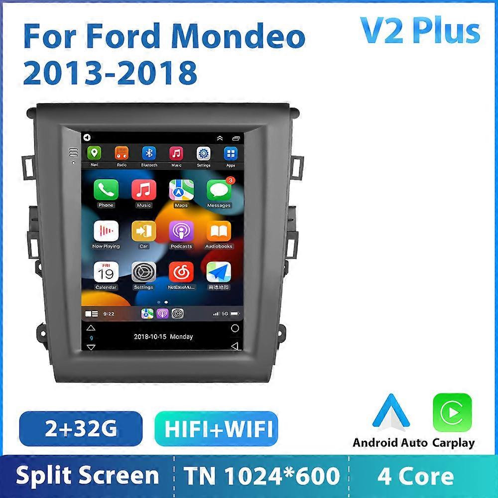 Redkid Podofo Pemutar Multimedia Radio CarPlay Android Mobil untuk Ford Mondeo 2013-2018 2 Din Autor