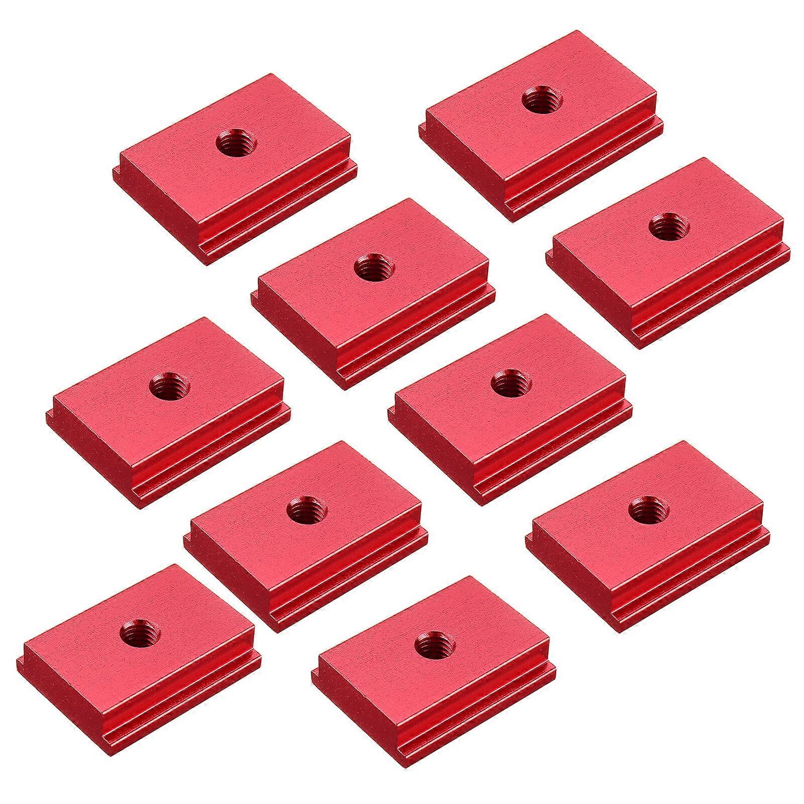 100% New Upgraded Red Aluminum M6/M8 T-Track Sliding Nut for Miter Track Jig Fixture Router Table Woodworking Tool, 10pcs