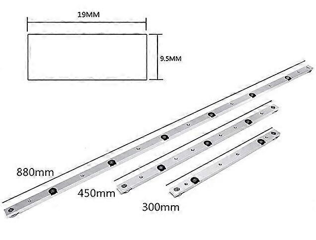 100% New Upgraded Woodworking Chute Slider with Adjustable Runner for Miter Sleds and Table Saw Jigs (650mm)