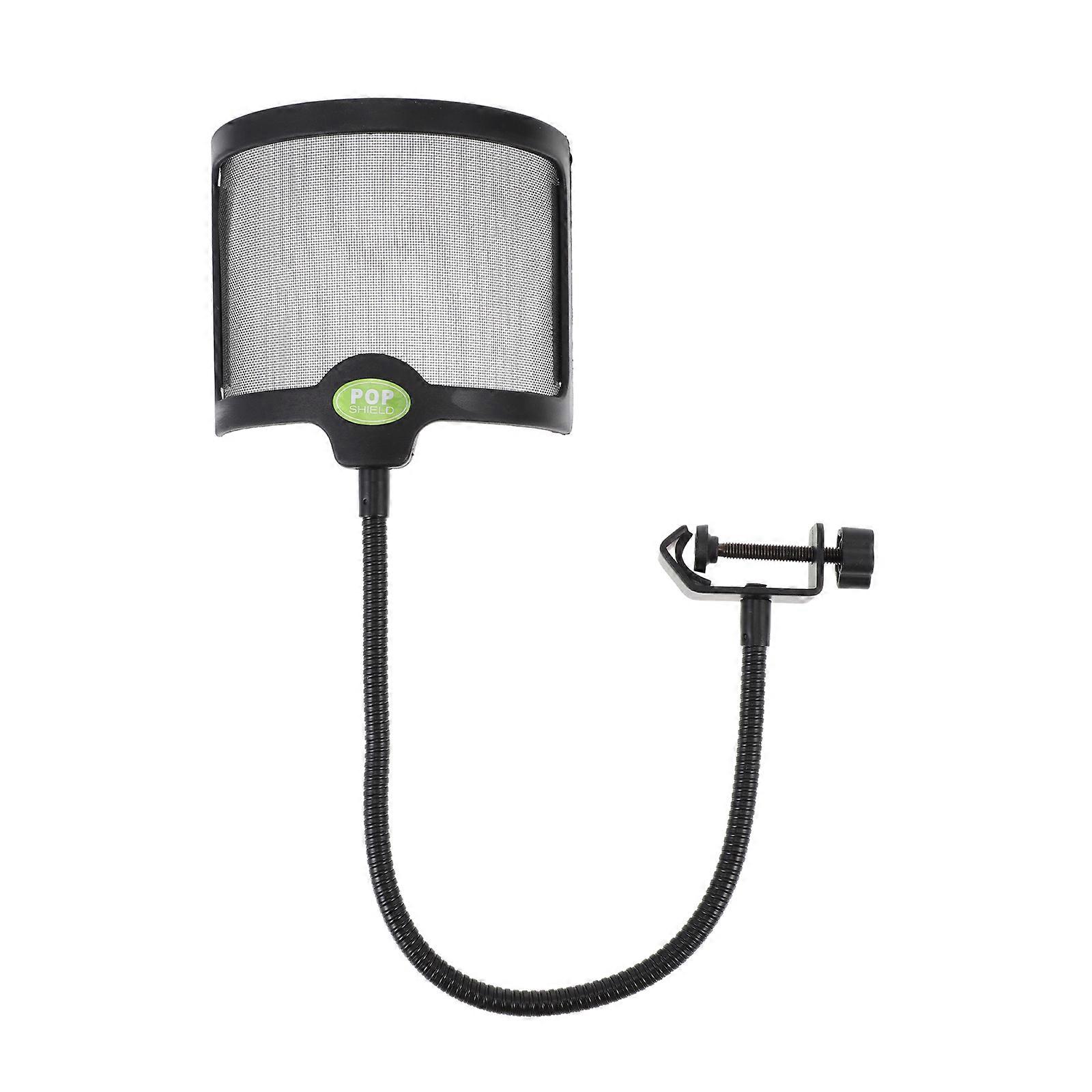 1Pc Microphone Mic Shield Filter Microphone Large Mic Filter for Recording Black