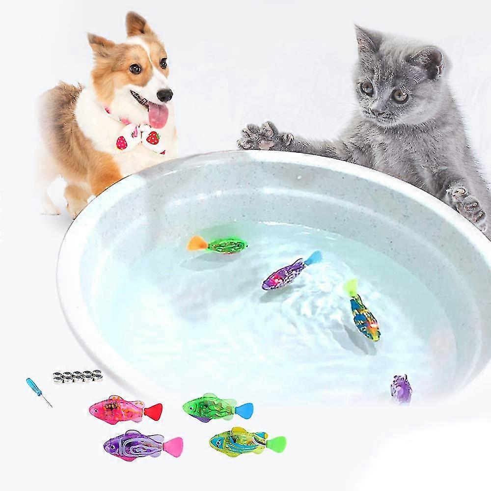 Kedi İnteraktif Elektrikli Balık Oyuncak Su Kapalı Oyun Yüzme Robotu Ve Led Işık Pet Oyuncakları Ile Köpek