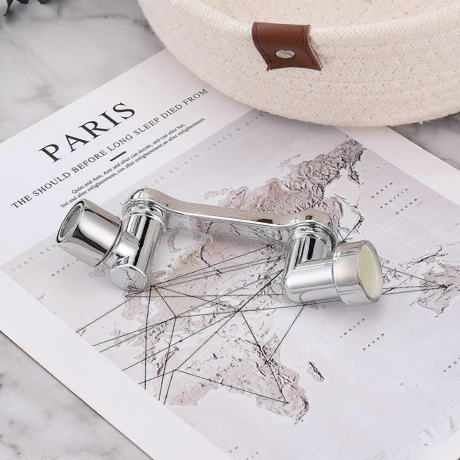 Robinet Aerator Connect Adaptateur Argent 1080 Pivotable Soft Bubble Stream Mode Multifonctionnel 1080 degrés Rotation