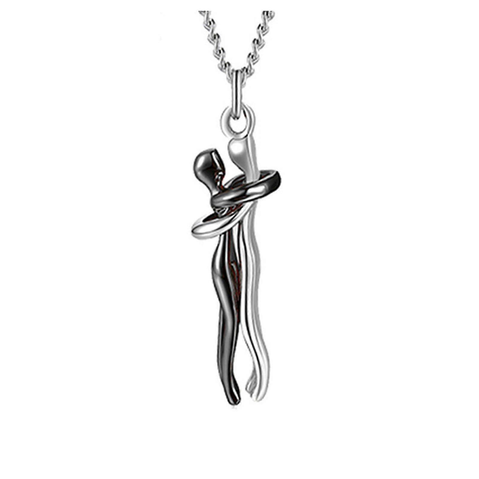 Couple Hugging Collier Amour Style Collier Mode Pendentif Couple Collier