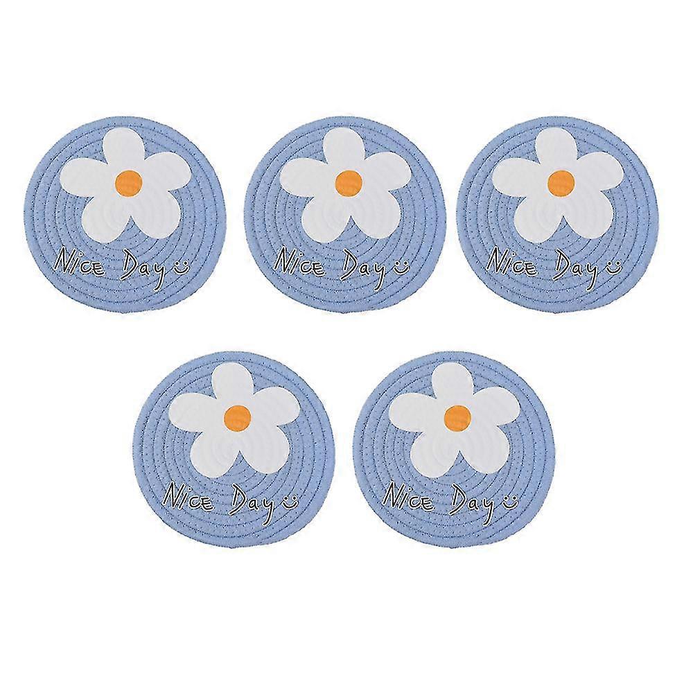 Runde Tischsets Set von 5 runden Tischsets waschbare Tischsets