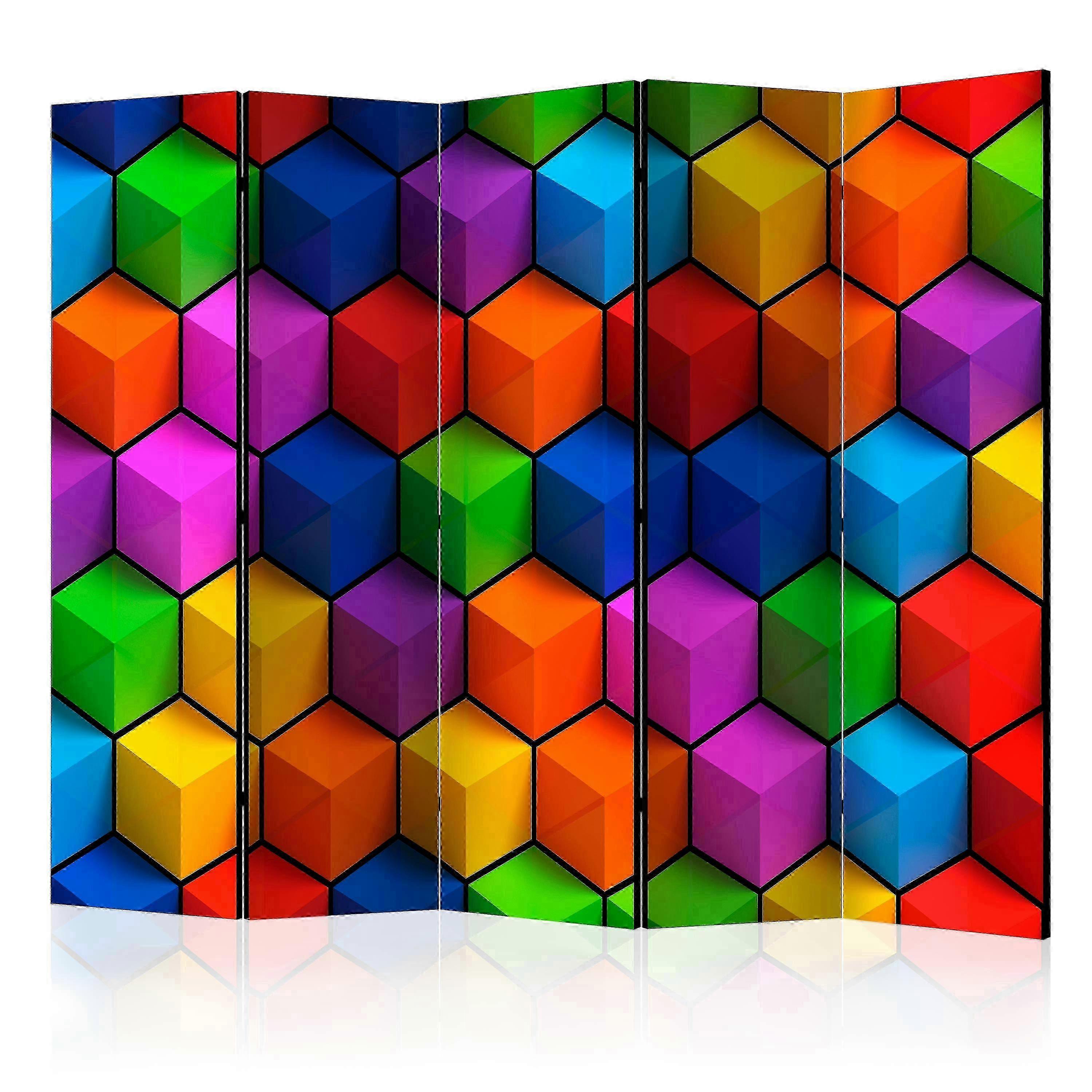 Room Divider - Colorful Geometric Boxes II