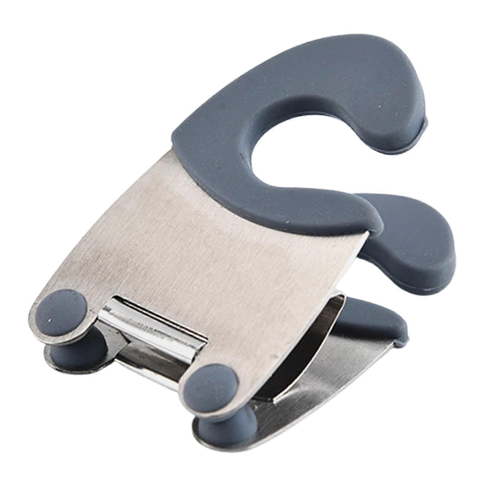 Utensil Pot Clips Stainless Steel Silicone Spoon Rest Holder Non-Slip Heat-Resistant Stove Utensil Holder for Home Restaurant