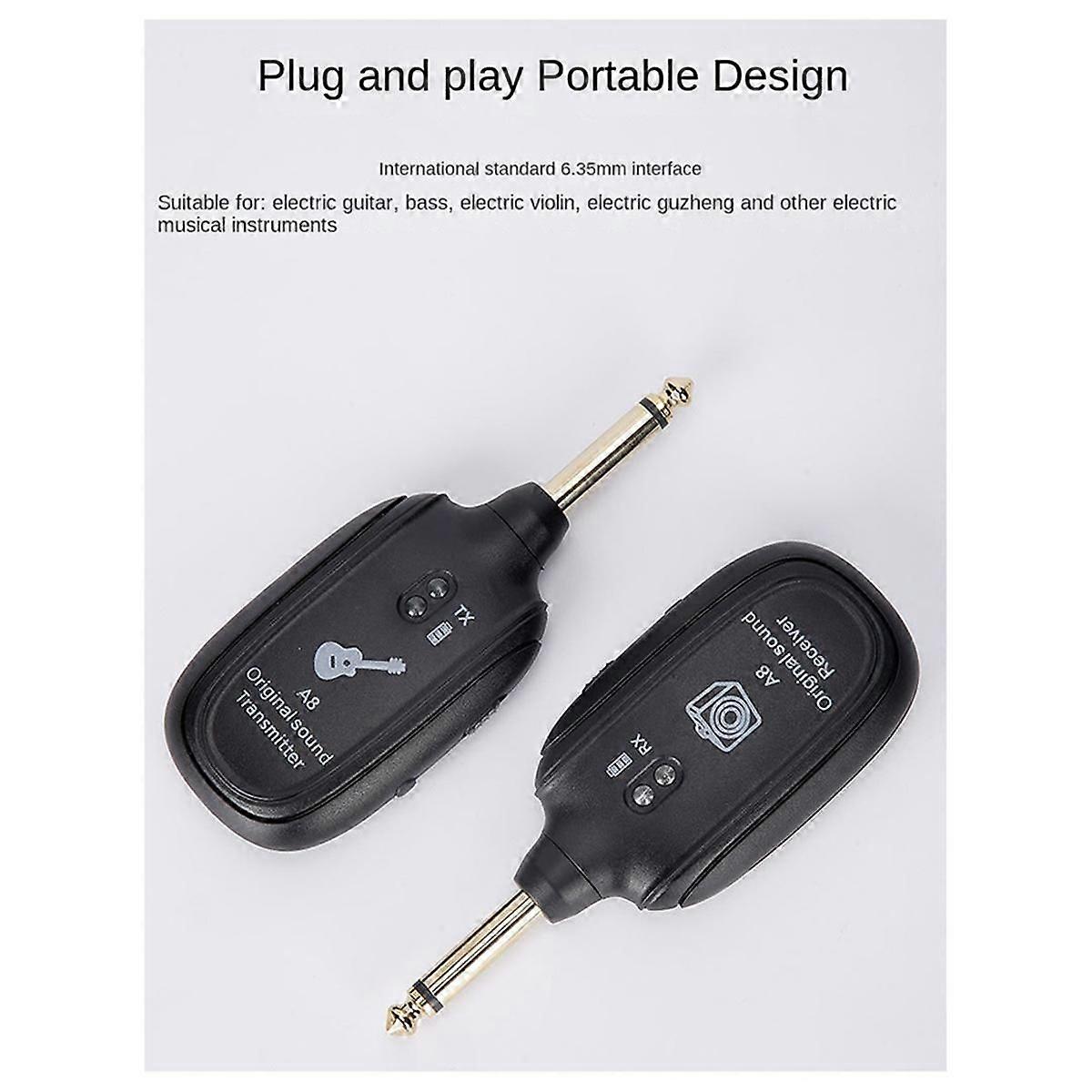 Audio Wireless Transmitter and Receiver Guitar Wireless Pickup Guitar Bass Electric Violin Wireless